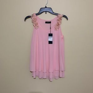 Ferrache Chiffon Floral Top in Pink